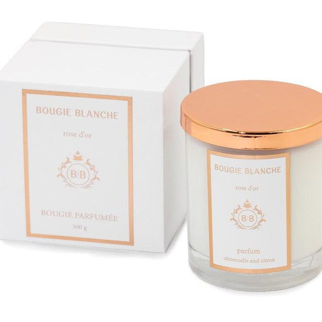 BOUGIE BLANCHE ROSE D'OR CANDLE