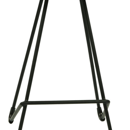 Saddle Shape Timber Top Iron Bar Stool