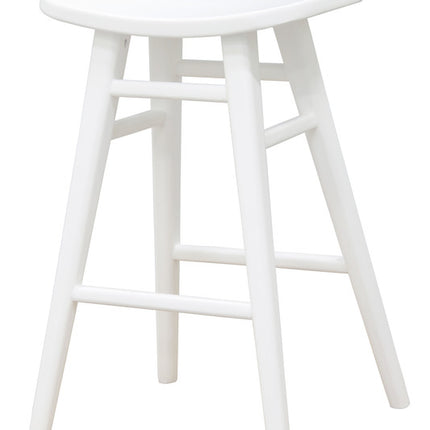 Aria Oval Solid Timber Counter Stool (White)