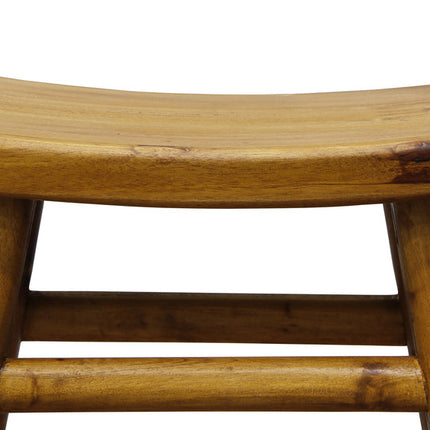 Oval Solid Timber Kitchen Counter Stool (Caramel)