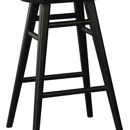 Scandinavian Timber Kitchen Counter Stool (Black)
