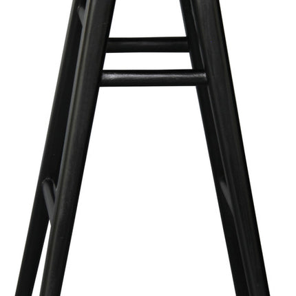 Scandinavian Timber Kitchen Counter Stool (Black)