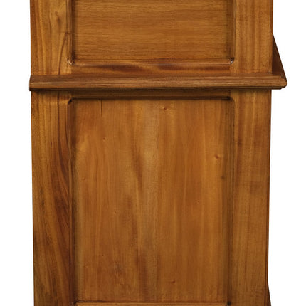 Tasmania 1 Solid Door 1 Drawer Bedside (Light Pecan)