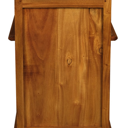 Tasmania 1 Solid Door 1 Drawer Bedside (Light Pecan)