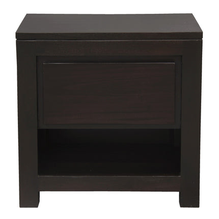 Ivy 1 Drawer Bedside Table (Chocolate)