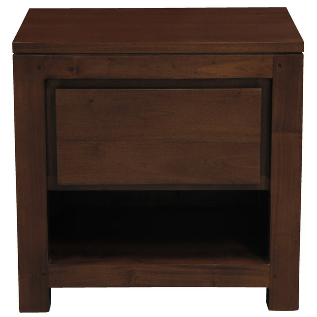 Ivy 1 Drawer Bedside Table (Mahogany)