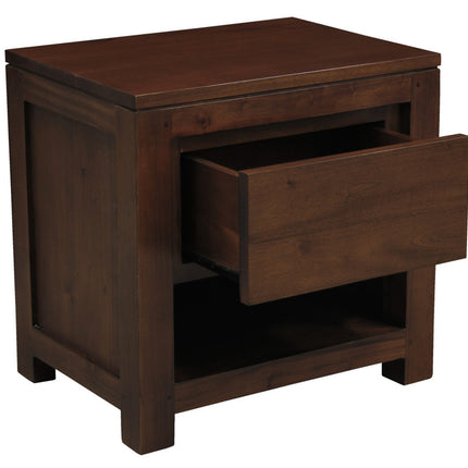 Ivy 1 Drawer Bedside Table (Mahogany)