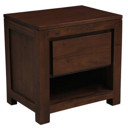 Ivy 1 Drawer Bedside Table (Mahogany)