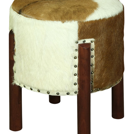 Goat Hide UFO Ottoman