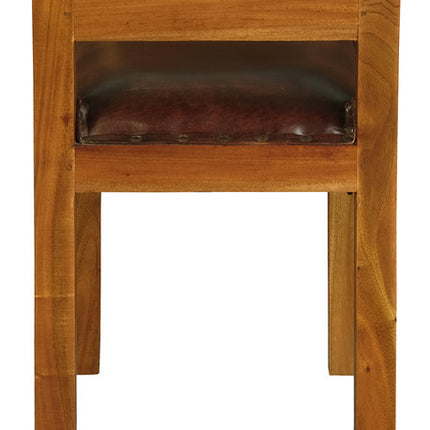 Leather Single Seater Stool (Light Pecan)