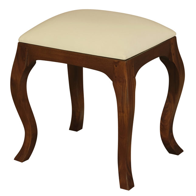 Eloise Cabriole Leg Dressing Stool (Mahogany)