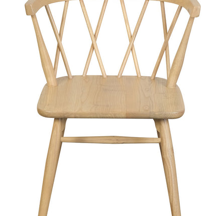 Sierra Cross Back Oak Chair - Set of 2 (Natural)