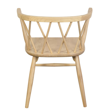 Sierra Cross Back Oak Chair - Set of 2 (Natural)