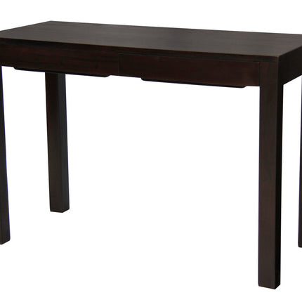 Amsterdam Solid Mahogany Timber 2 Drawer Desk (Chocolate)