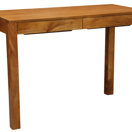 Amsterdam Solid Mahogany Timber 2 Drawer Desk (Light Pecan)