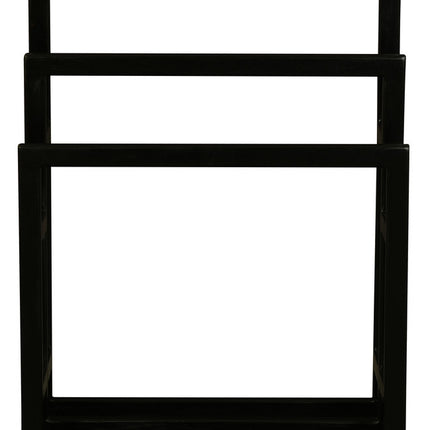 Nobu Solid White Cedar Wood Towel Stand (Black)