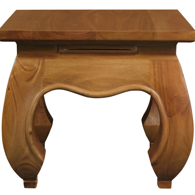 DYNASTY Opium Leg Lamp Table (Light Pecan)