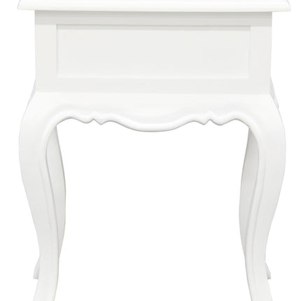 French Provincial 1 Drawer Lamp Table (White)