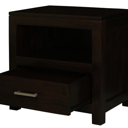 Paris 1 Drawer Lamp Table (Chocolate)