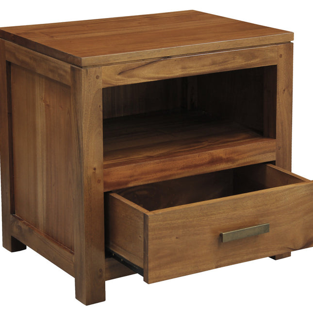 Paris 1 Drawer Lamp Table (Light Pecan)