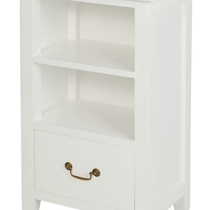 Tasmania 1 Drawer Lamp Table (White)