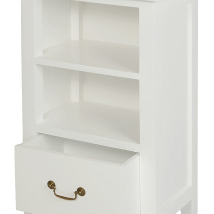 Tasmania 1 Drawer Lamp Table (White)