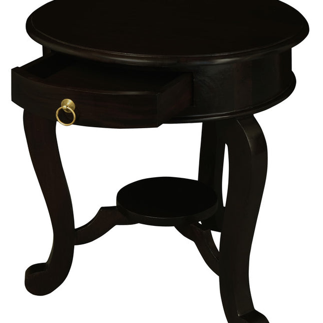 Emilia 1 Drawer Lamp Table (Chocolate)