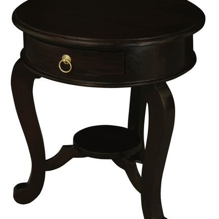 Emilia 1 Drawer Lamp Table (Chocolate)