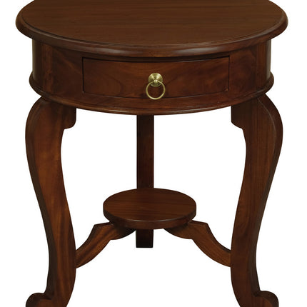Emilia 1 Drawer Lamp Table (Mahogany)