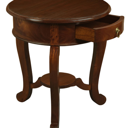Emilia 1 Drawer Lamp Table (Mahogany)