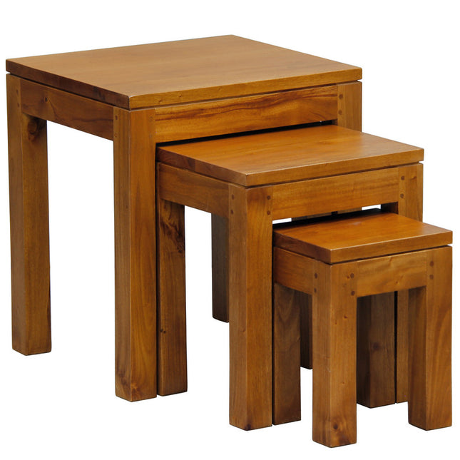 Amsterdam Nest of Table Set of 3 (Light Pecan)