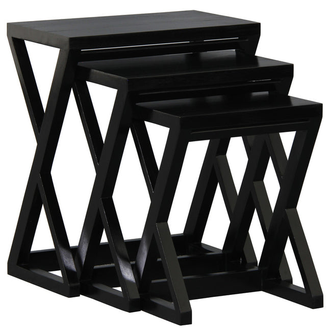 Z Style Nest of Table (Black)