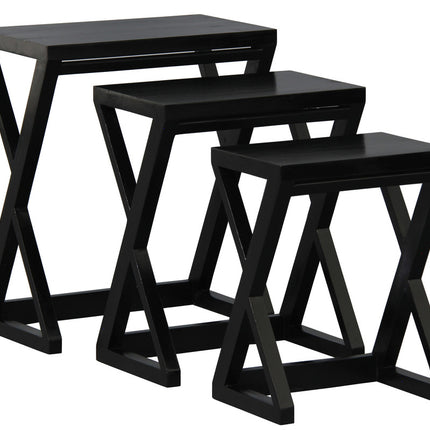 Z Style Nest of Table (Black)