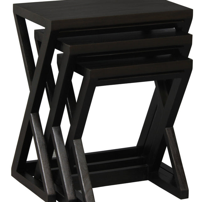 Z Style Nest of Table (Chocolate)