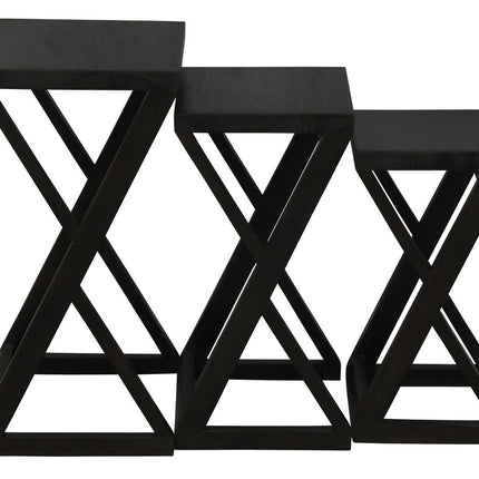Z Style Nest of Table (Chocolate)