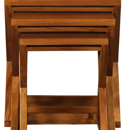 Z Style Nest of Table (Light Pecan)