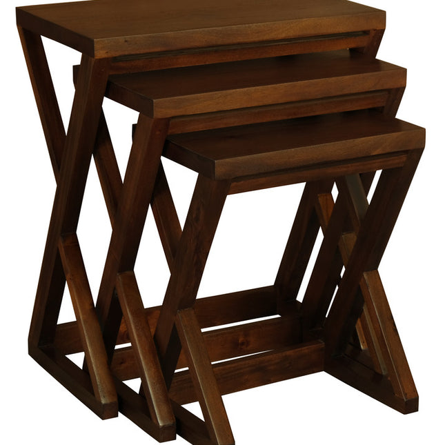 Z Style Nest of Table (Mahogany)
