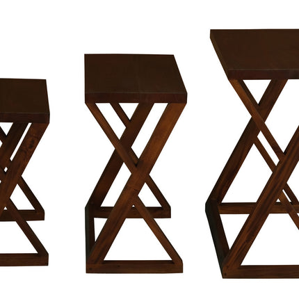 Z Style Nest of Table (Mahogany)