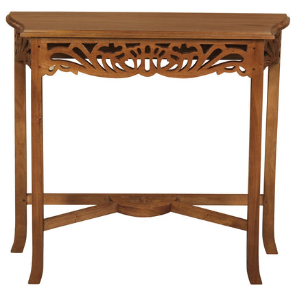 Sierra Carved Sofa Table (Light Pecan)
