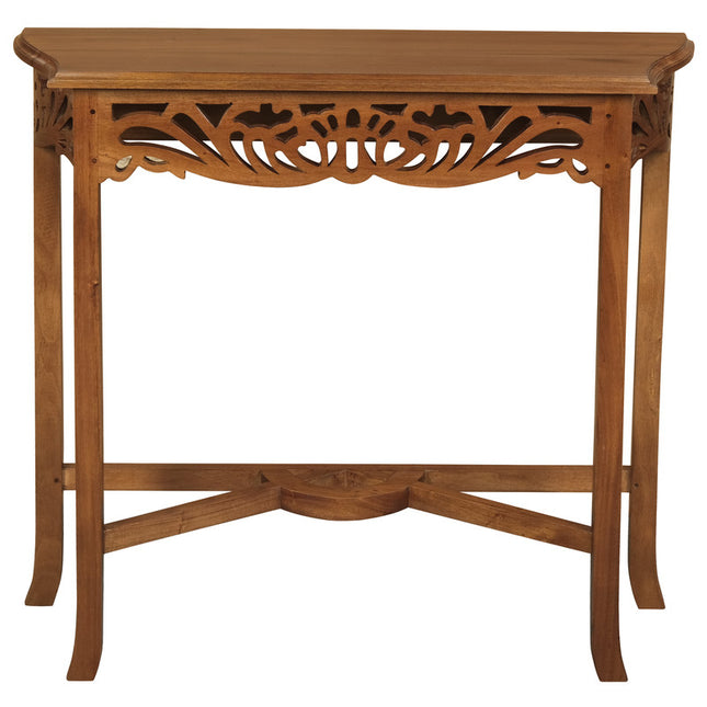 Sierra Carved Sofa Table (Light Pecan)