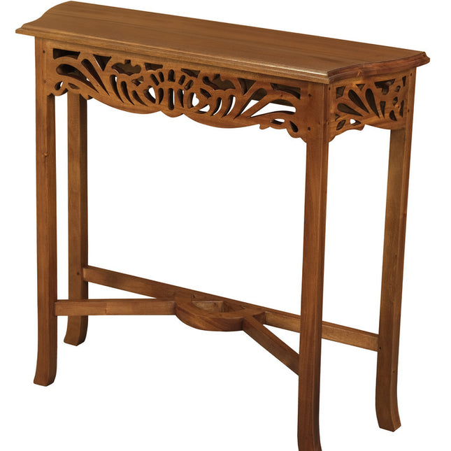 Sierra Carved Sofa Table (Light Pecan)