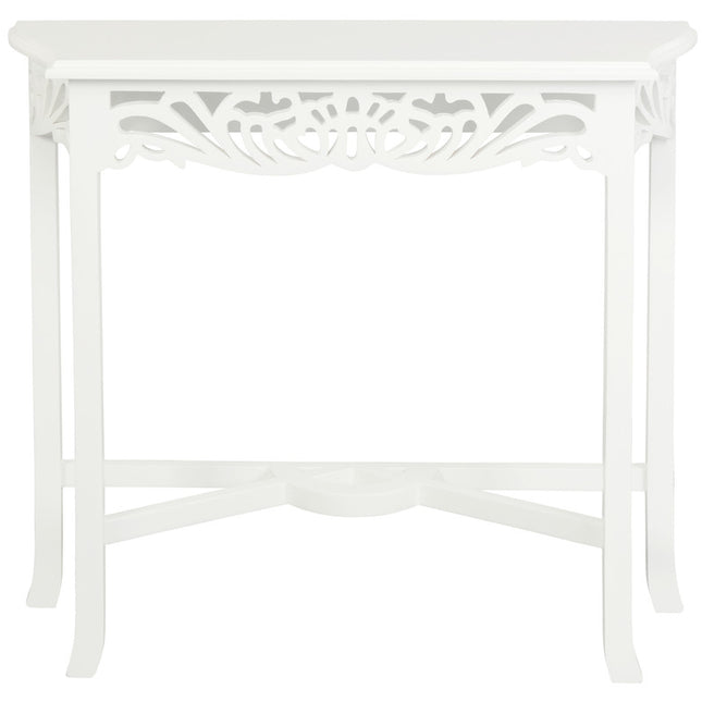 Sierra Carved Sofa Table (White)