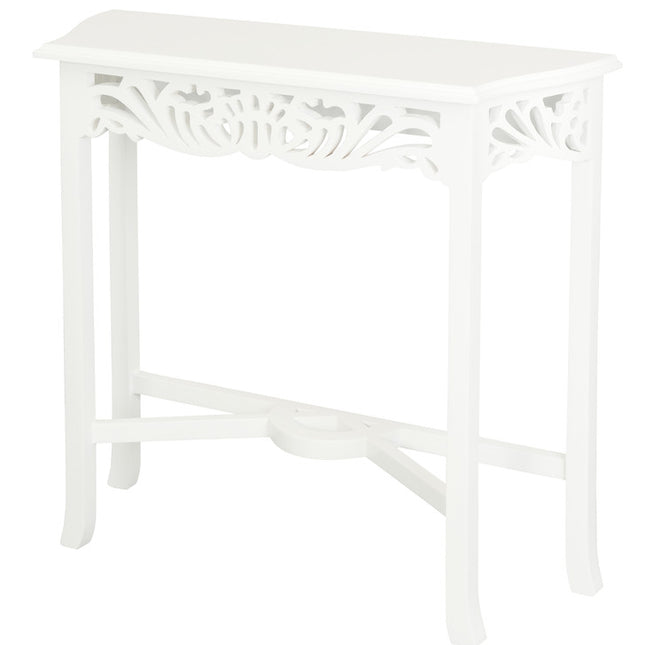 Sierra Carved Sofa Table (White)