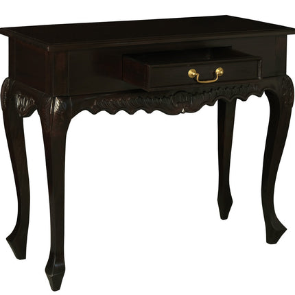 Sierra Carved 1 Drawer Sofa Table (Chocolate)