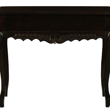 Sierra Carved 1 Drawer Sofa Table (Chocolate)
