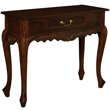 Sierra Carved 1 Drawer Sofa Table (Mahogany)