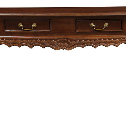 Seine 2 Drawer  Carved Sofa Table (Mahogany)