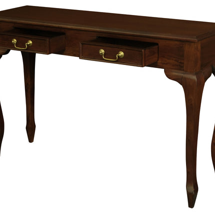 Queen Ann 2 Drawer Sofa Table (Mahogany)
