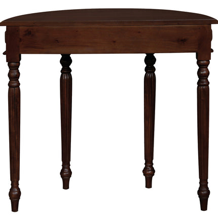 Turn Leg Half Round Sofa Table (Mahogany)