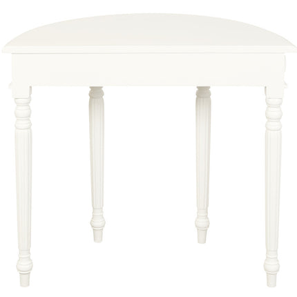 Turn Leg Half Round Sofa Table (White)